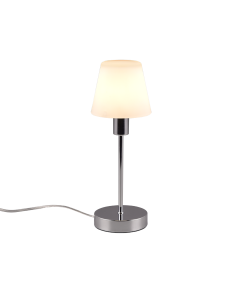 Πορτατίφ 12xH32cm 1xE14 Λευκό Καπέλο Βάση Χρωμέ Trio Lighting Luis II 595700106
