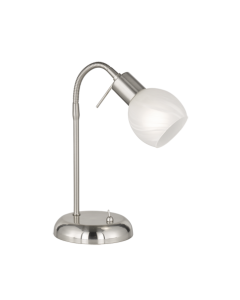 Πορτατίφ 13xH20cm Λευκό Καπέλο Βάση Νίκελ Ματ Trio Lighting Antibes R50171007