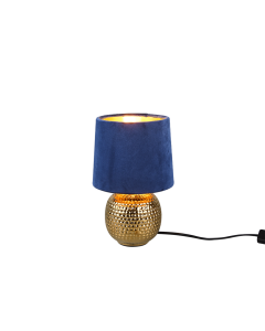 Πορτατίφ 16xH26cm Μπλε Καπέλο Χρυσή Βάση  Trio Lighting Sophia R50821012