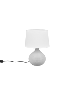 Πορτατίφ 20xH29cm 1xE14 Λευκό Καπέλο Βάση Μπεζ Cappuccino Trio Lighting Martin R50371025