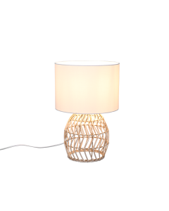 Πορτατίφ 25xH38cm 1xE27 Μπεζ Καπέλο Βάση Φυσικό Rattan Trio Lighting Rike R51131036