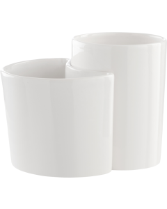 Ποτηροθήκη Κεραμικό Λευκό Bronze Art Επικαθήμενα 22T1-AA