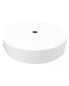 Ροζέτα Λευκή Στρογγυλή Βάση Ø100xH25mm 1Τρύπα Enjoy EL329101