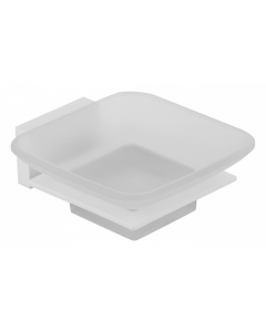 Σαπουνοθήκη Γυαλί Λευκό Bronze Art Genesis 10G1-AA