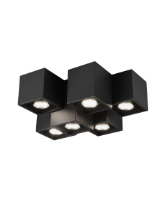 Σποτ Εξάφωτο 6xGU10 Μαύρο Χρώμα Trio Lighting Fernando 604900632