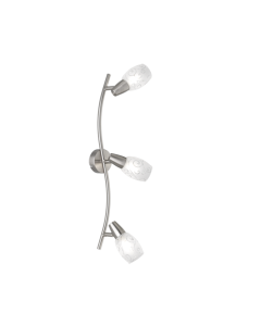Σποτ Ράγα Τρίφωτη 3xE14 σε Ασημί Χρώμα Trio Lighting Colmar R80023007