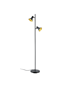 Φωτιστικό Δαπέδου 33xH144cm Δίφωτο 2xE14 Μαύρο-Χρυσό Trio Lighting Nina R40162002