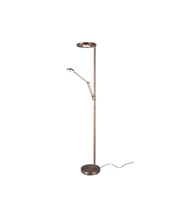 Φωτιστικό Δαπέδου Old Brass 30xH181cm Led 32w 2700+4000K 3700lm Touch Trio Lighting Barrie 424210304