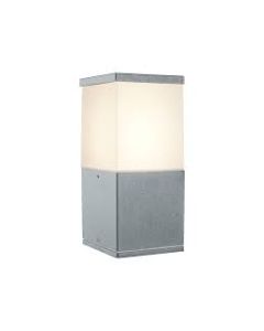 Φωτιστικό  Κολωνάκι 20cm  Επιδαπέδιο εξωτερικού χώρου IP44 Γκρι Αλουμίνιο/ Σκιάδιο PC Viokef Corfu 4098900