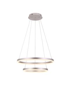 Φωτιστικό Κρεμαστό 60cm Ασημί LED 3CCT 3000-6000K Dimmer Night Mode Sun Light D88059/2-SLV