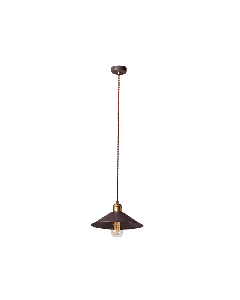 Φωτιστικό Κρεμαστό Ø26 εκ. Μέταλλο Καφέ με οξυντέ λεπτομέρειες Viokef  Rustic 3083500