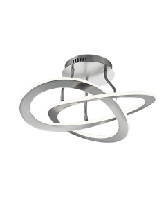 Φωτιστικό Οροφής Νίκελ Ματ 53xH23cm LED 40w 3000K 5200lm Switch Dimmer Trio Lighting Oakland 621710107