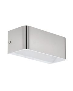 Φωτιστικό Τοίχου Νίκελ Σατινέ Αλουμίνιο L20xA9xH8cm LED 3000K 1300lm Eglo Sania 98425