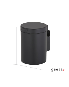 Χαρτοδοχείο Επίτοιχο 3l Geesa Black Matt 644-400