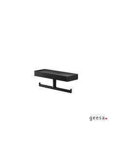 Χαρτοθήκη Διπλή με Εταζέρα Tiger Geesa Black Matt 800240-400
