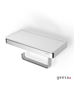 Χαρτοθήκη με Εταζέρα 21x10,8 εκ. Frame Geesa Chr/White Matt 8824-300