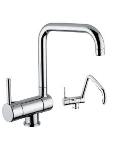 Μπαταρία Νεροχύτη Αναμεικτική Παραθύρου Σπαστή Chrome Sanitec MIX36SF 00-02-00113