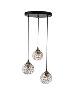 PDA 3459-3 GD # 3/Φ ΜΕ ΧΡΥΣΕΣ ΚΡΥΣΤΑΛΙΝΕΣ ΜΠΑΛΕΣ ΣΕ ΡΟΖΕΤΑ 3ΧΕ14 ARlight 0106600