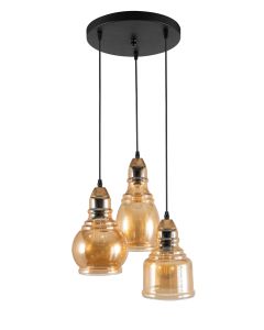 PDA 1258-3 ΡΑΓΑ ΜΕ ΜΕΛΙ 3ΣΧ. ΔΙΑΦΟΡΕΤΙΚΑ ΓΥΑΛΙΑ 3xE-27 40W ARlight 0108533