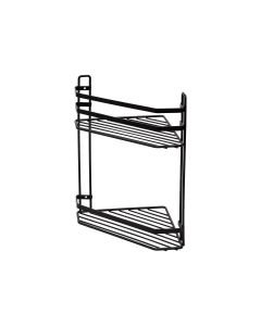 Εταζέρα 2 Θέσεων 30*27 εκ.  Γωνιακή Μέταλλο Μαύρο Ματ  Ecocasa Elegant 02-6471