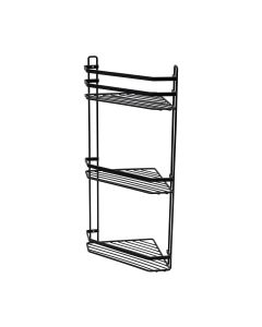 Εταζέρα 3 Θέσεων 34*27 εκ. Γωνιακή Μέταλλο Μαύρο Ματ  Ecocasa Elegant 02-6488