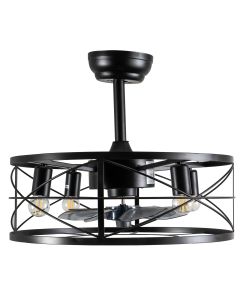 CFC 9508 ΠΛΑΦΟΝΙΕΡΑ ΑΝΕΜΙΣΤΗΡΑΣ ΜΕΤΑΛΛΙΚΟ ΜΑΥΡΟ 4XE-27 O ΑΝΕΜΙΣΤΗΡΑΣ 30W ARlight 0334009