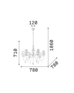 BLANCHE SP6 BIANCO Ideal Lux 035581