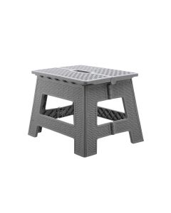 Σκαλάκι Σκαμπώ Πτυσσόμενο Πλαστικό Γκρι Π29xΥ22xΜ22cm Estia Home Art 04-14933 