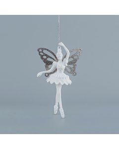 ΝΕΡΑΙΔΑ ΑΚΡΥΛΙΚΗ, ΜΕ ΓΚΡΙ ΦΤΕΡΑ, ΜΕ GLITTER, 9,7x15,7cm Eurolamp 600-44662