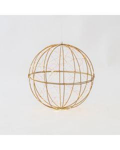 ΜΕΤΑΛΛΙΚΗ ΜΠΑΛΑ, ΦΩΤΙΖΟΜΕΝΗ, 240 ΘΕΡΜΑ ΛΕΥΚΑ LED, ΜΕ ΜΕΤΑΣΧΗΜΑΤΙΣΤΗ, ΧΑΛΚΟΥ, 500cm ΠΡΟΕΚΤΑΣΗ ΠΑΡΟΧΗΣ, 40cm, IP44 Eurolamp 600-40095