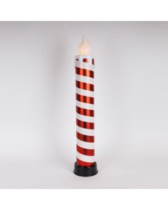 ΚΕΡΙ ΦΩΤΙΖΟΜΕΝΟ 14x82cm, ΚΟΚΚΙΝΟ & ΑΣΠΡΟ, ΜΕ ΚΙΝΗΣΗ ΣΤΗ ΦΛΟΓΑ, ΜΠΑΤΑΡΙΑΣ 3xAA, TIMER, 6 ΘΕΡΜΑ ΛΕΥΚΑ LED, IP44 Eurolamp 600-47236