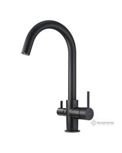 Μπαταρία Νεροχύτη Κουζίνας Filter-tap για Ντεπόζιτο Eurorama Black Matt 13535-400