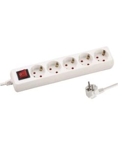 ΠΟΛΥΠΡΙΖΟ 5 ΘΕΣΕΩΝ ΜΕ ΚΑΛΩΔΙΟ ΚΑΙ ΔΙΑΚΟΠΤΗ 3X1,5mm 5m ΜΕ ΠΡΟΣΤΑΣΙΑ ΕΠΑΦΩΝ 147-62252