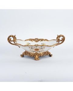ΦΟΝΤΑΝΙΕΡΑ ΠΟΛΥΡΕΖΙΝ ΛΕΥΚΗ - ΧΡΥΣΗ 44x25x17cm Eurolamp 752-21014