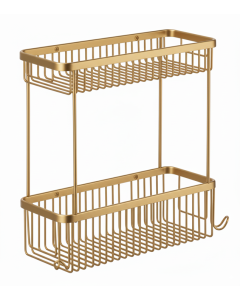 Σπογγοθήκη Διπλή Χρυσό Ματ Bronze Art Σπογγοθήκες 1698-G1-2