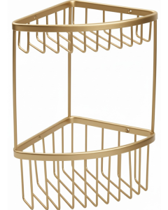 Σπογγοθήκη Γωνιακή Διπλή Χρυσό Ματ Bronze Art Σπογγοθήκες 16H8-G1-2