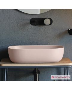 Νιπτήρας Πορσελάνης Glam 56x39 Scarabeo Antique pink (rosa) 1804-810