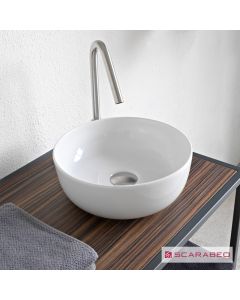 Νιπτήρας Πορσελάνης Glam Φ39 Scarabeo White 1807-300