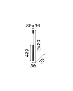ULTRATHIN SP D040 SQUARE ON-OFF NERO Ideal Lux 194202
