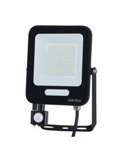 ΠΡΟΒΟΛΕΑΣ LED 50W SMD ΜΕ ΠΕΡΙΣΤΡΕΦΟΜΕΝΟ ΑΝΙΧΝΕΥΤΗ ΚΙΝΗΣΗΣ ΜΑΥΡΟΣ IP54 4000K PLUS Eurolamp 147-69070