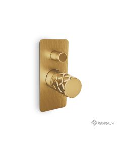 Μίκτης Εντοιχισμού 2 Εξόδων Eletta Chester Eurorama Brushed Gold 168030SL-201