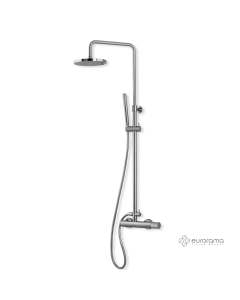 Μπαταρία Ντουζιέρας με Κεφαλή και Κολώνα ρυθμιζόμενου ύψους OSO Inox 178065-110