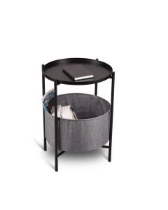 Βοηθητικό Τραπεζάκι Στρογγυλό Ø45xY61cm Μέταλλο Μαύρο Mirrors & More Sue 2080102