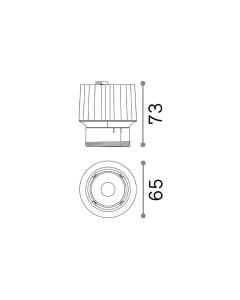 Χωνευτό Φωτιστικό DYNAMIC SOURCE 15W 4000K Ideal Lux 208596