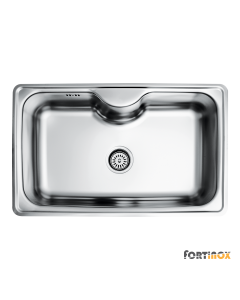 Νεροχύτης Κουζίνας Ανοξείδωτος Arena 80x50 Fortinox Inox Σαγρέ 22080-112