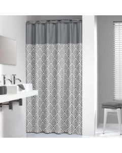 Angoli 180x200 grey κουρτίνα μπάνιου υφασμάτινη Sealskin 233561312