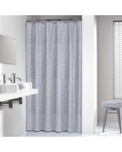 Wave 180x200 blue κουρτίνα μπάνιου υφασμάτινη Sealskin  233711324