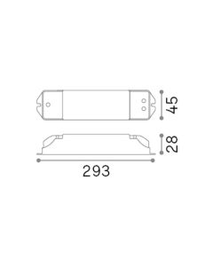 Driver LED Τροφοδοτικό 1-10V/PUSH 036W 24Vdc Ideal Lux 244556