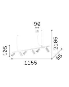 DYNAMITE SP6 OTTONE Ideal Lux 244648