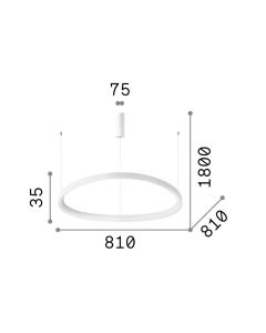 GEMINI SP D081 ON-OFF BIANCO 3000K Ideal Lux 247274